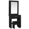 Evelyn Black Dressing Table and Stool