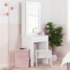 Evelyn White Dressing Table and Stool