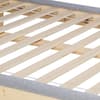 Ezra Grey Fabric and Oak Wooden Bed