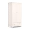 Maine White 2 Door Wooden Combination Wardrobe