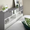 Fabio Grey and White Wooden Bookcase Storage Bed