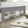 Fabio Grey and White Wooden Bookcase Storage Bed