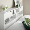 Fabio White Wooden Bookcase Storage Bed