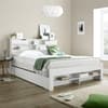 Fabio White Wooden 2 Drawer Bookcase Storage Bed