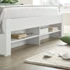 Fabio White Wooden 2 Drawer Bookcase Storage Bed Frame Only - 5ft King Size