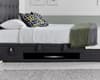 Falstone Slate Grey Fabric Ottoman Electric Media TV Bed