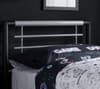 Faro Black and Silver Finish Metal Bed