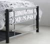 Faro Black and Silver Finish Metal Bed