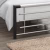 Faro Black and Silver Finish Metal Bed Frame - 4ft Small Double
