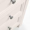 Maine White 5 Drawer Wooden Tall Chest