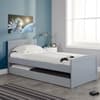 Beckton Grey Wooden Bed and Trundle Guest Bed