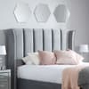 Fenton Grey Velvet Fabric Ottoman Bed