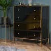 Fenwick Black and Gold 4 Drawer Chest