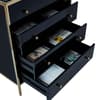 Fenwick Black and Gold 4 Drawer Chest