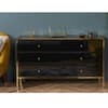 Fenwick Black and Gold 6 Drawer Chest