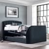 Flintstone Onyx Dark Grey Velvet Ottoman Electric TV Bed