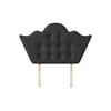Florence Buttoned Charcoal Fabric Headboard