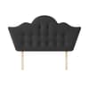 Florence Buttoned Charcoal Fabric Headboard