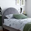 Football Grey Velvet Kids Bed