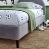 Football Grey Velvet Kids Bed with Noah Mattress Included