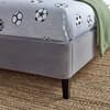 Football Grey Velvet Kids Bed