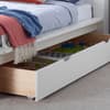 Fraser White Wooden Bookcase Bed with Drawer