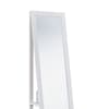 Fresco White Wooden Storage Mirror - 155 x 36 cm