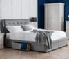 Fullerton Grey Fabric 4 Drawer Storage Bed