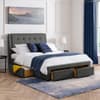 Fullerton Dark Grey Fabric 4 Drawer Storage Bed