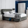 Fullerton Dark Grey Fabric 4 Drawer Storage Bed