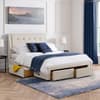 Fullerton Natural Fabric 4 Drawer Storage Bed