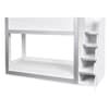 Gaia White and Silver Wooden Bunk Bed