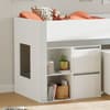 Gaia White and Silver Wooden Mid Sleeper Bed