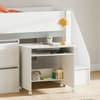 Gaia White and Silver Wooden Mid Sleeper Bed
