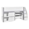 Gaia White and Silver Wooden Mid Sleeper Bed