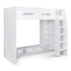 Galaxy White Wooden High Sleeper Gaming Bed