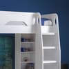 Galaxy White Wooden High Sleeper Gaming Bed