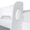 Galaxy White Wooden High Sleeper Gaming Bed