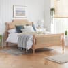 Geneva Oak Rattan Wooden Bed