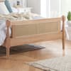 Geneva Oak Rattan Wooden Bed