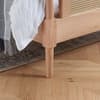 Geneva Oak Rattan Wooden Bed