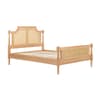Geneva Oak Rattan Wooden Bed