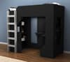 Kudl Black and Grey Gaming Storage High Sleeper