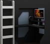 Kudl Black and Grey Gaming Storage High Sleeper