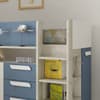 Girona Blue and Oak Wooden Mid Sleeper