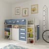 Girona Blue and Oak Wooden Mid Sleeper