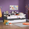 Grace Grey Guest Bed with 2 Ethan Mattresses Included