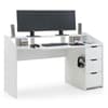 Gravity White Wooden Gaming Desk