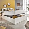 Grayson White Wooden Ottoman Storage Bed Frame - 4ft Small Double