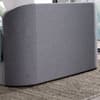 Griffin Light Grey Fabric Ottoman Media Electric TV Bed with Speakers - 4ft6 Double